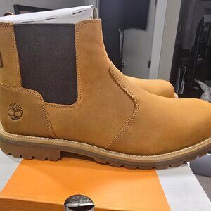 Men's Timberland REDWOOD FALLS Mid Chelsea Pull On Boots Wheat TB0A2AG6231 SZ 10